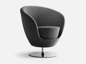 JANGO - Swivel fabric lobby chair by La Cividina - view 2